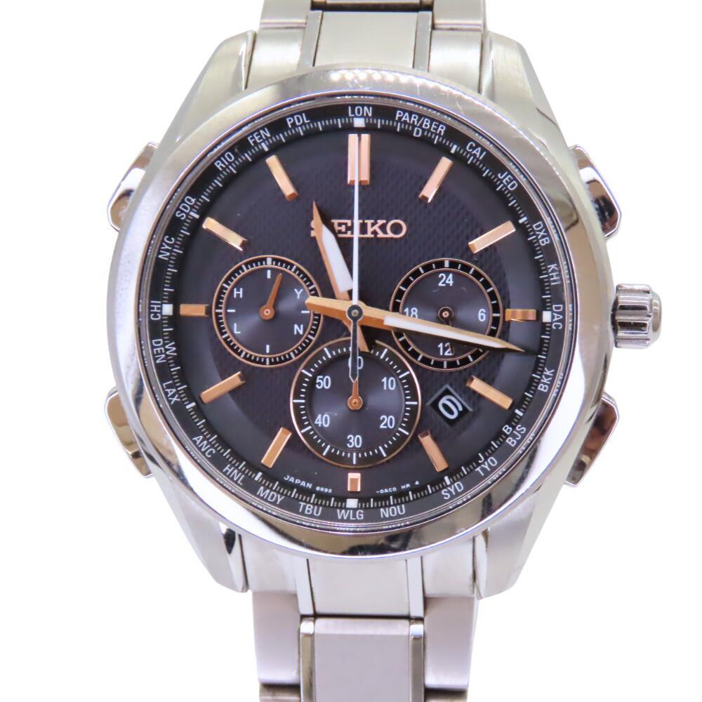 Seiko SAGA199 Briz Radio Solar Titanium Sapphire Glass Watch A2300403