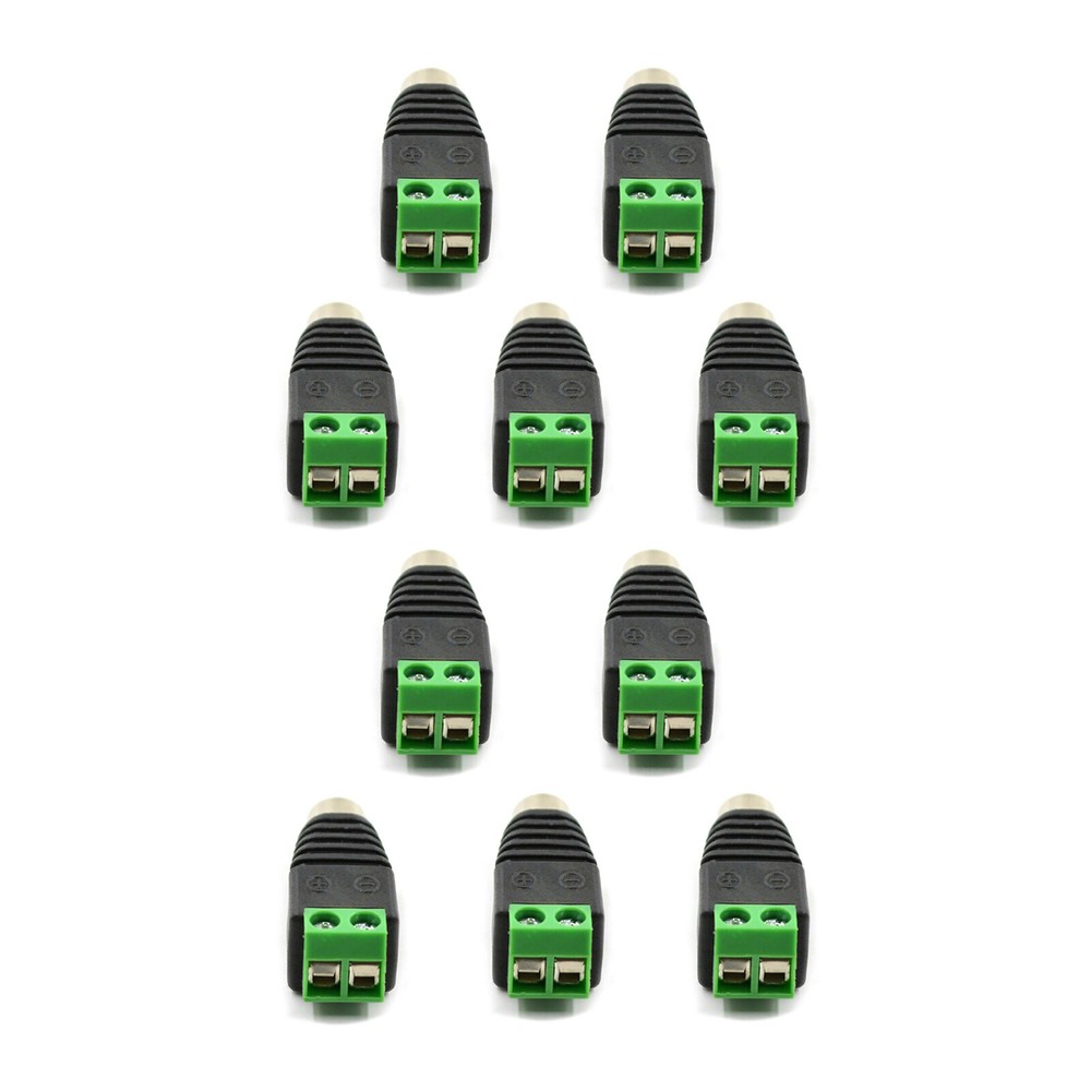 RCA Female 2 pin Terminal Block To Audio Female RCA Connector Adapter Jack Plug