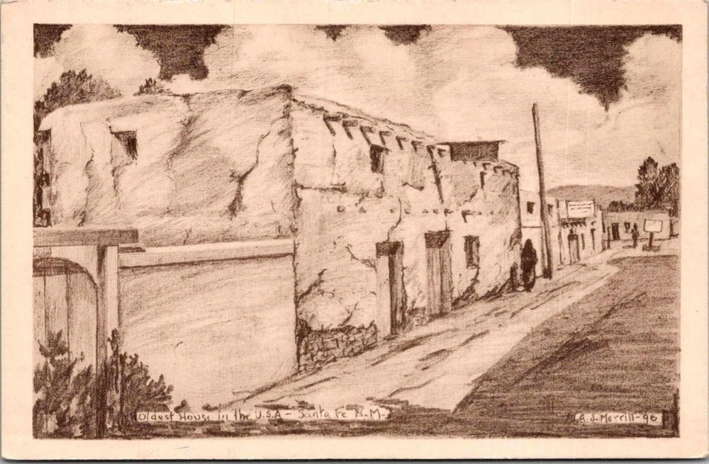 Oldest House USA Santa Fe New Mexico NM Postcard