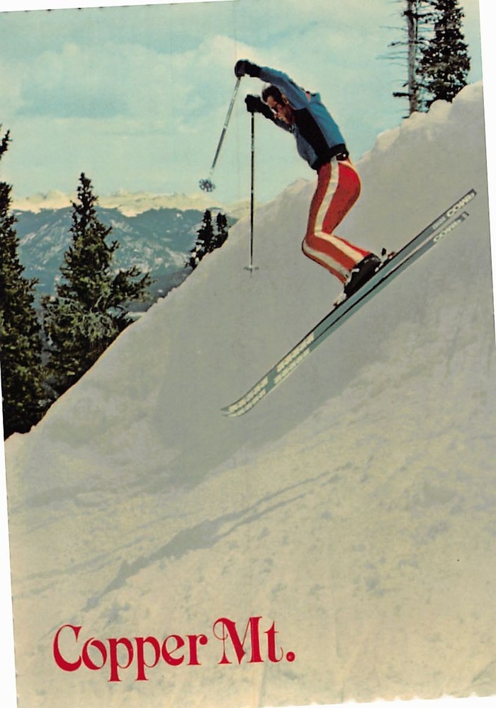 Postcard Skiing Scene Copper Mountain Colorado USA