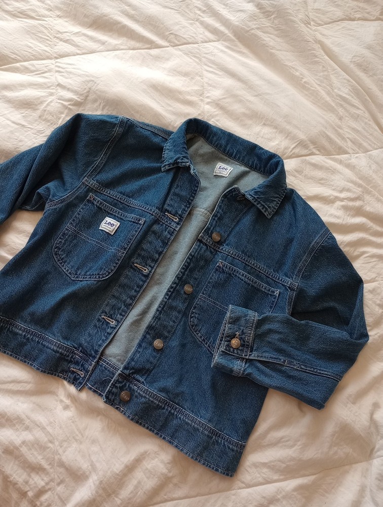 Lee Work Wear Women's Denim Size Medium Long Sleeve Blue Jean Jacket