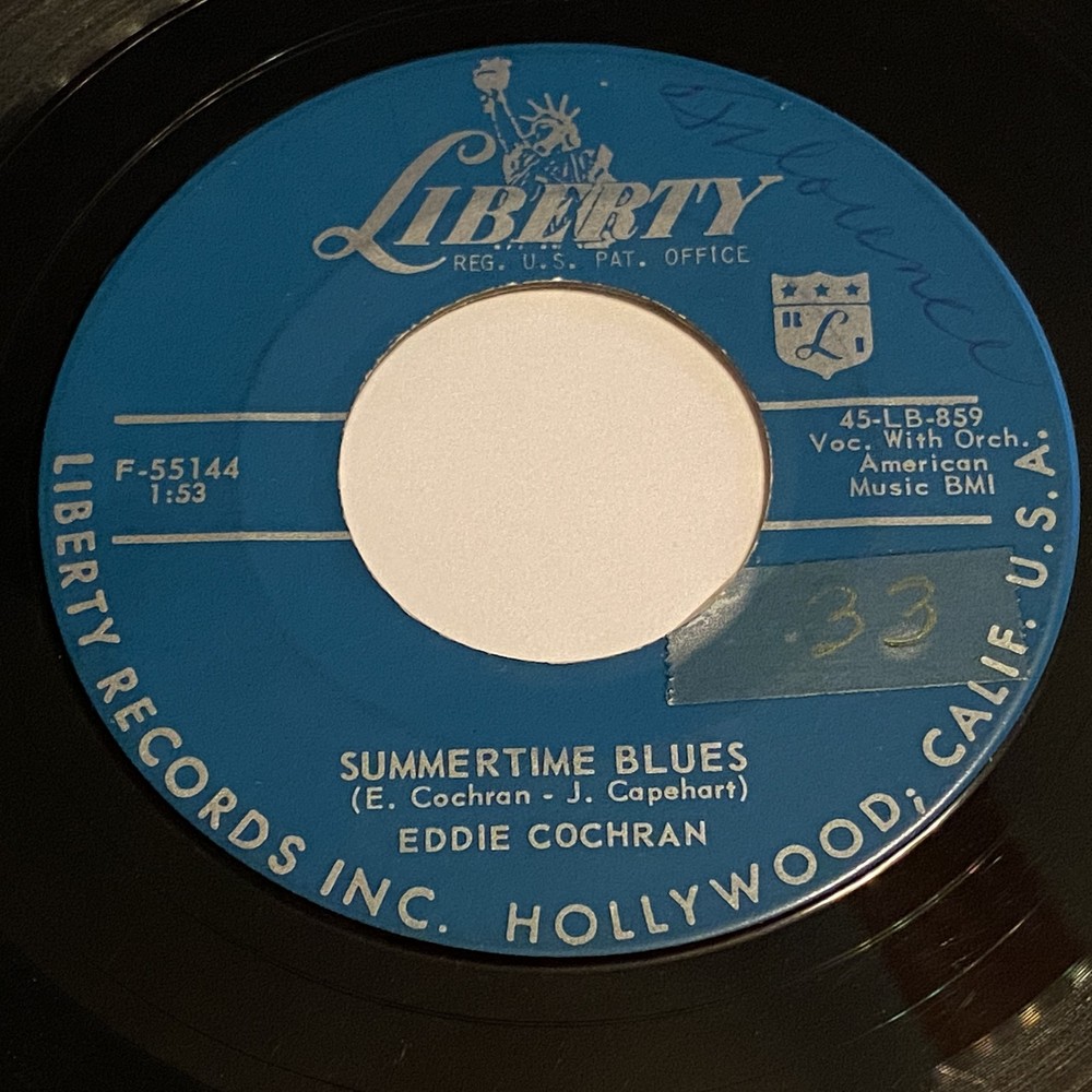 Eddie Cochran: Summertime Blues / Love Again 45 - Liberty - Rockabilly
