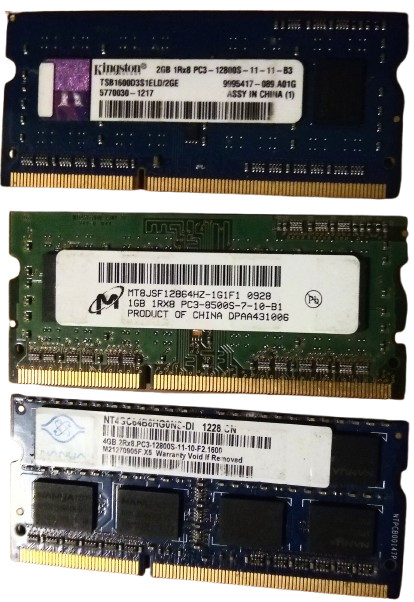 7GB DDR3 Laptop RAM Lot (4GB 2GB 1GB) Micron Kingston Nanya PC3 SODIMM Memory