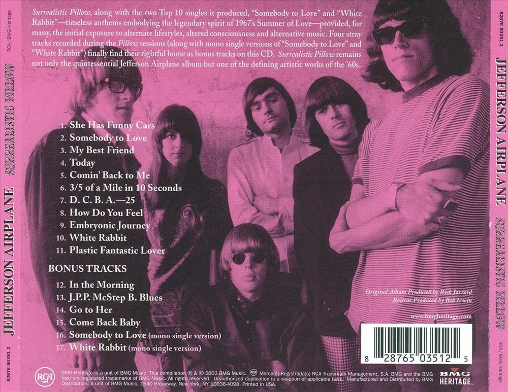 Jefferson Airplane Surrealistic Pillow [Bonus Tracks] New Cd