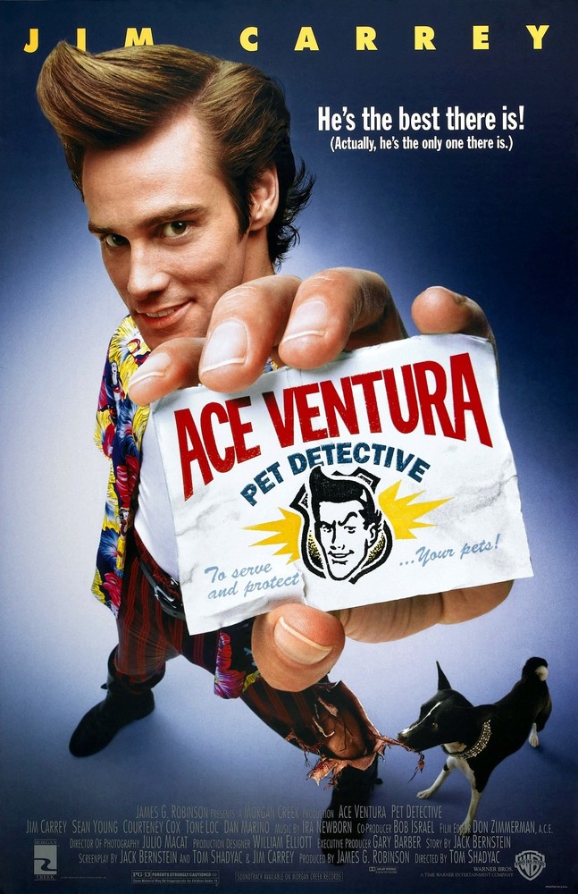 Vintage Ace Ventura Pet Detective 11x17 Jim Carrey Movie Poster-image