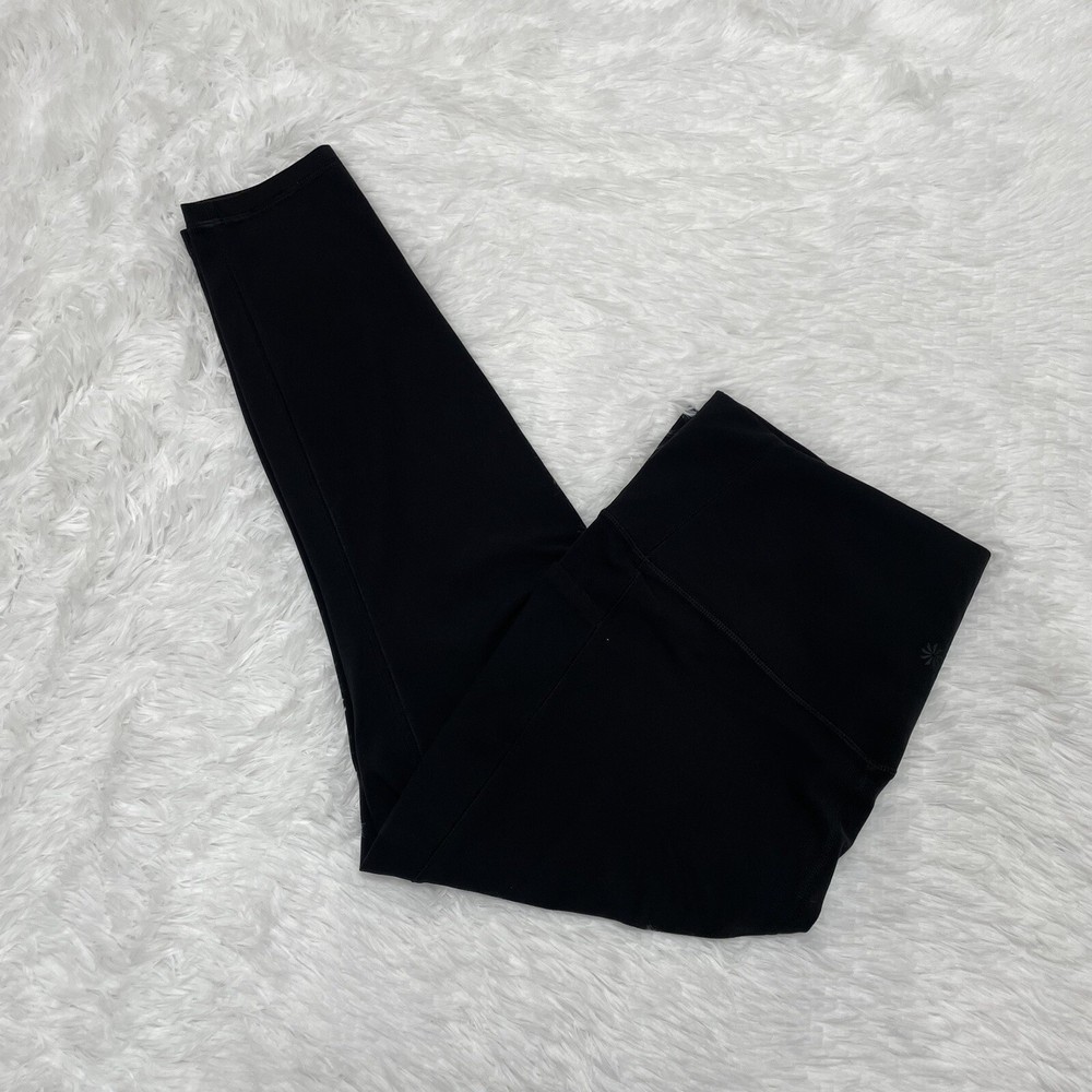 Athleta Salutation Stash Pocket Black Leggings Womens Plus Size 1X Crop Ankle