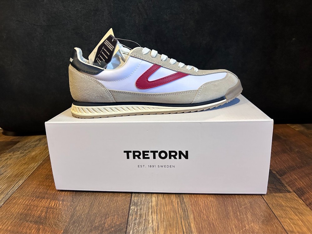 Tretorn Rawlins VTG White/Red Men's Size 9 Sneakers, NIB Never Worn with Tags