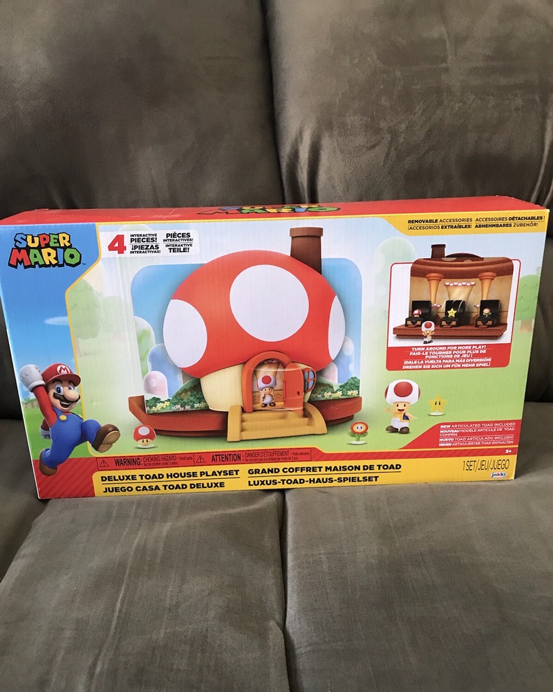 Super Mario Deluxe Toad House Playset Includes 2.5