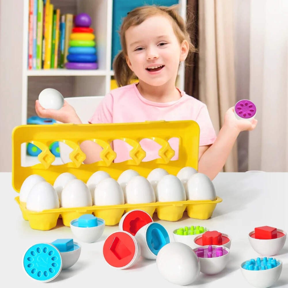 Eggs Screws 3D Puzzle Montessori Learning Education Math Toys Kids Shape Match S