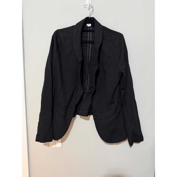 Torrid Black Womens Cropped Peplum Blazer Jacket Size 0