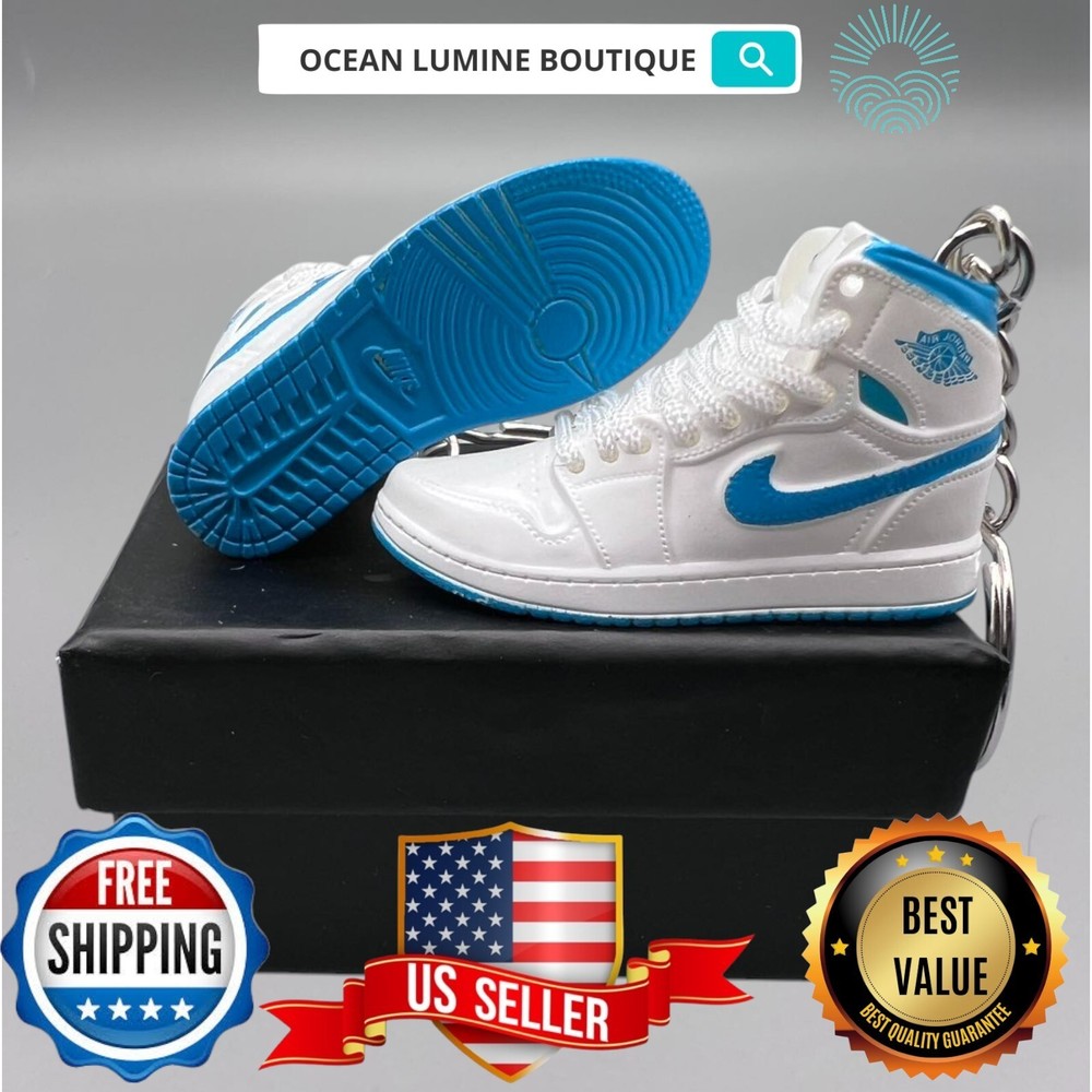 Air Jordan 3D Mini Sneaker Keychain, Basketball Sneaker Collectible, Box Options