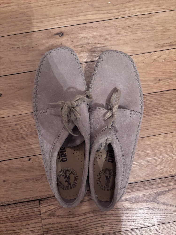 Clarks Originals Wallabee Beige Suede Lace-Up Men's Casual Moccasin Shoes