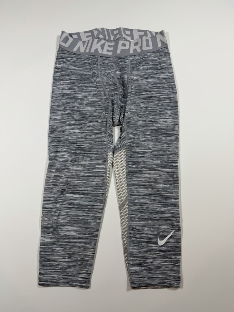Nike Men's Large Pro Hypercool Compression Tights Pants Gray Size 811392-100