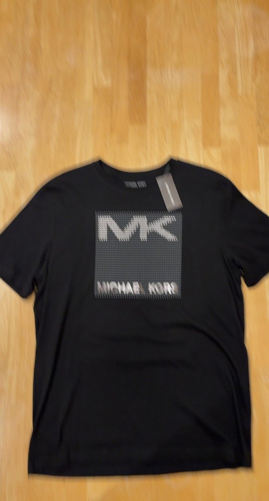 Michael Kors MK Logo Graphic T-Shirt Black Size L