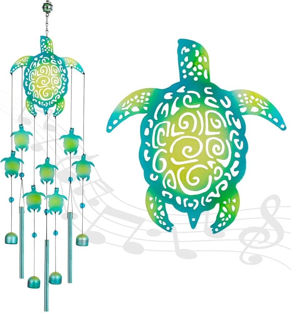Wind Chimes, Sea Turtle Wind Chimes for Outside, Memorial Gift for Mom, Wind Chi