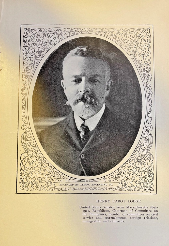 1906 Vintage Magazine Illustration Henry Cabot Lodge Massachusetts Senator