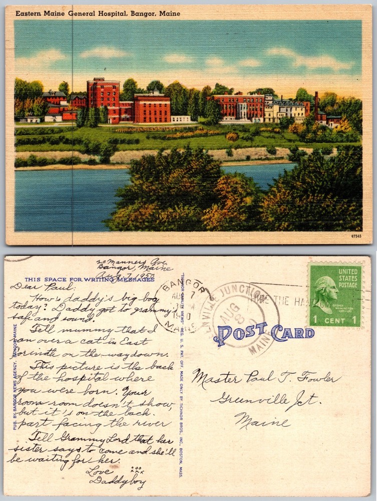 Eastern Maine General Hospital Bangor Maine Postcard