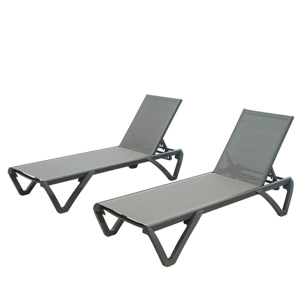 Aluminum Adjustable Backrest Patio Chaise Lounges for Outdoor Relaxation