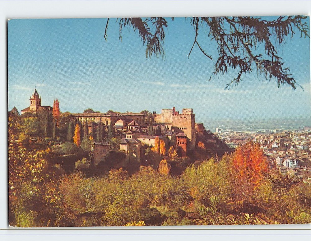 Postcard The Alhambra from the Generalife Granada Spain