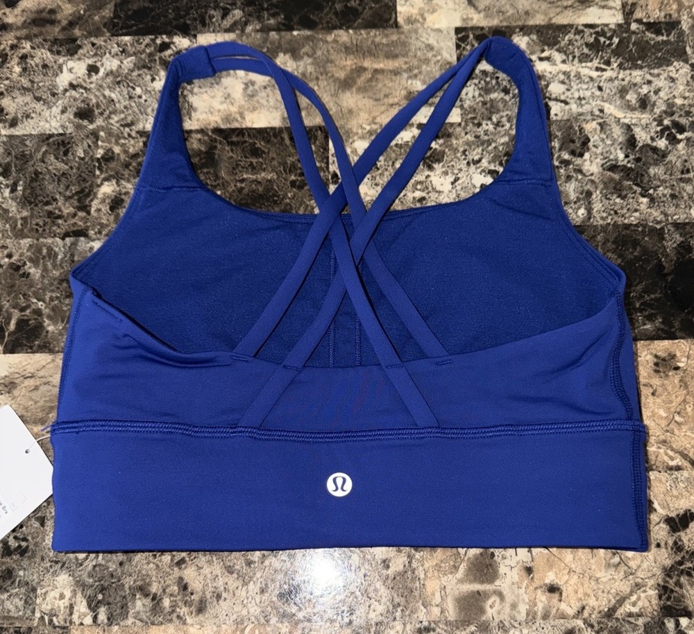 LULULEMON ENERGY BRA  LONGLINE SIZE 6 NWT DEEP SEA BLUE COLOR