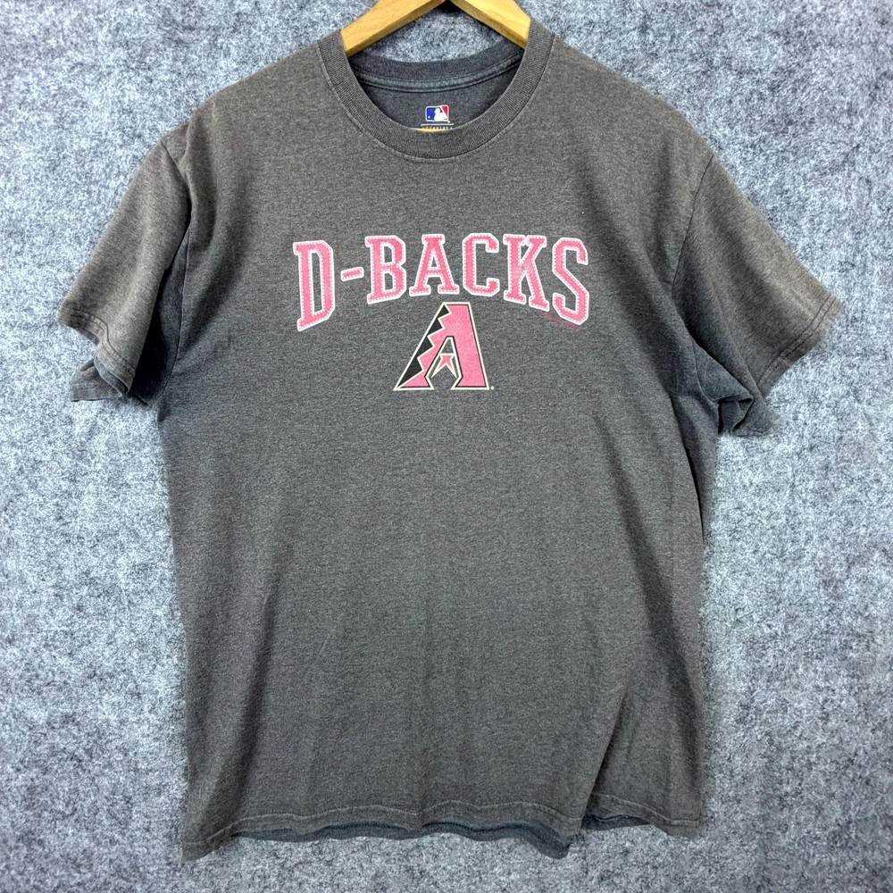 Arizona Diamondbacks T-Shirt Men Large Gray Genuine Merchandise MLB Short Sleeve