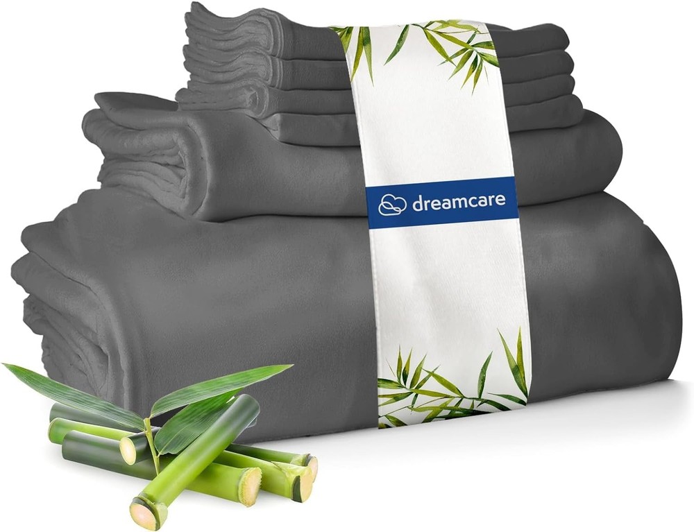 100% Bamboo Viscose Queen Sheets - 4 Pc Cooling Luxury Bed Set for Hot Sleepers