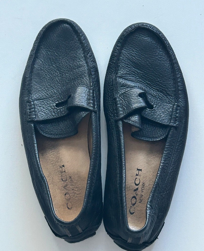 Coach Black Leather Men’s Loafers Size 13