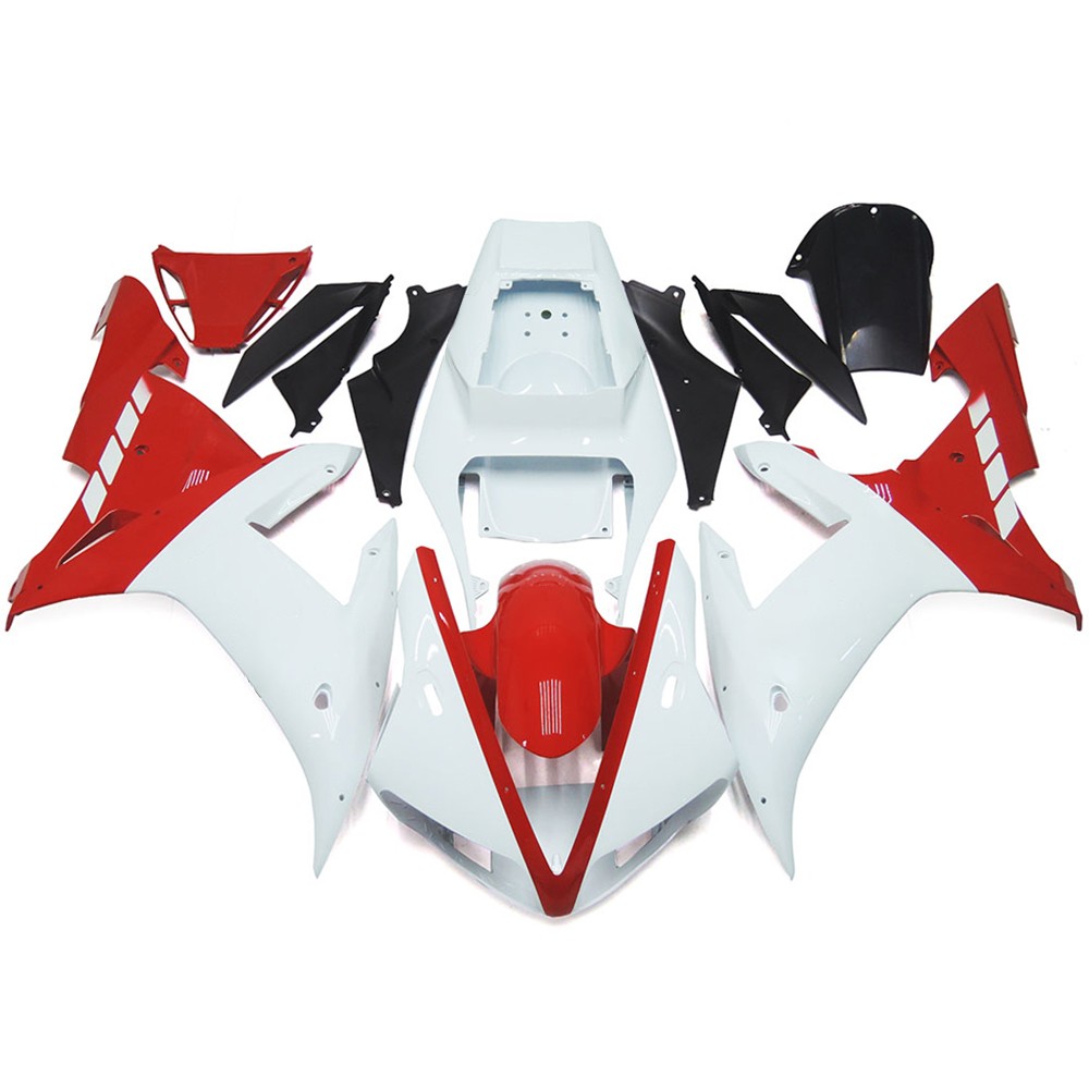 Red White Fairing Kit for 2002 2003 Yamaha YZF R1 YZF1000 ABS Injection Bodywork