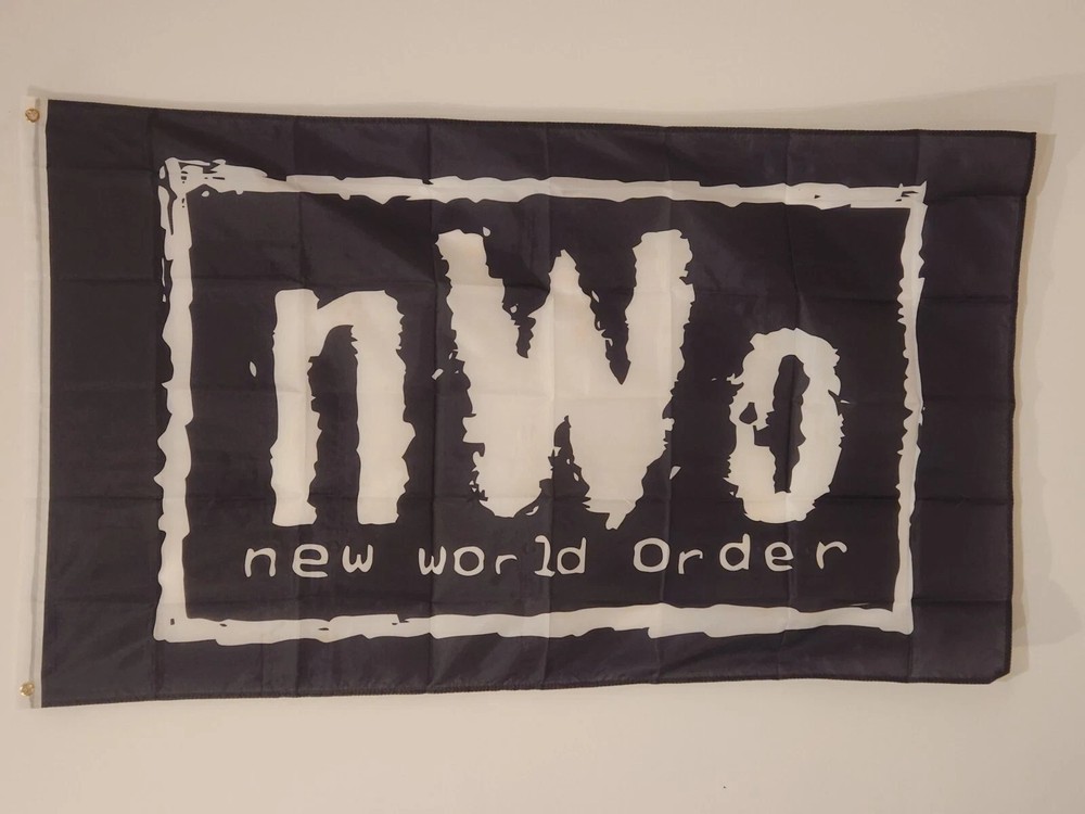 NWO New World Order Wrestling 3x5' Flag Banner Wrestle Black White