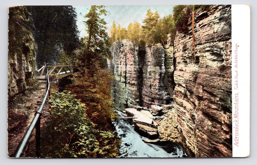 c1905~Ausable Chasm~Table Rock View~Adirondacks New York NY~UDB~Antique Postcard