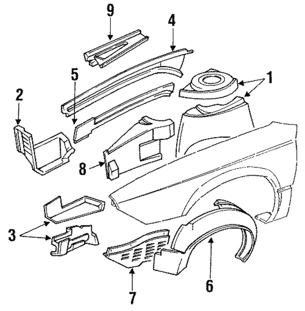 Genuine GM Extension-Front W/H Panel 10204749