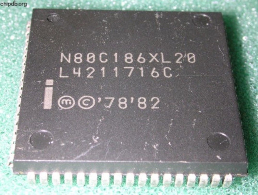 INTEL N80C186XL20 PLCC-68 16-BIT HIGH-INTEGRATION EMBEDDED USA ship