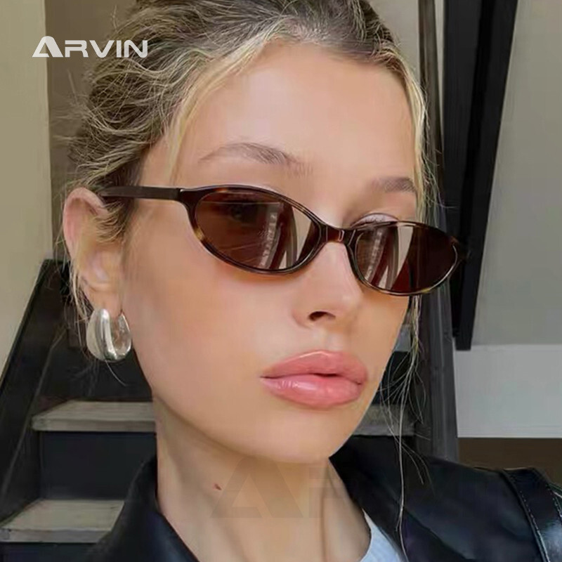 2024 Women's Leopard Brown Sunglasses Fashion Brand Small Frame Sun Glasses Ladi
