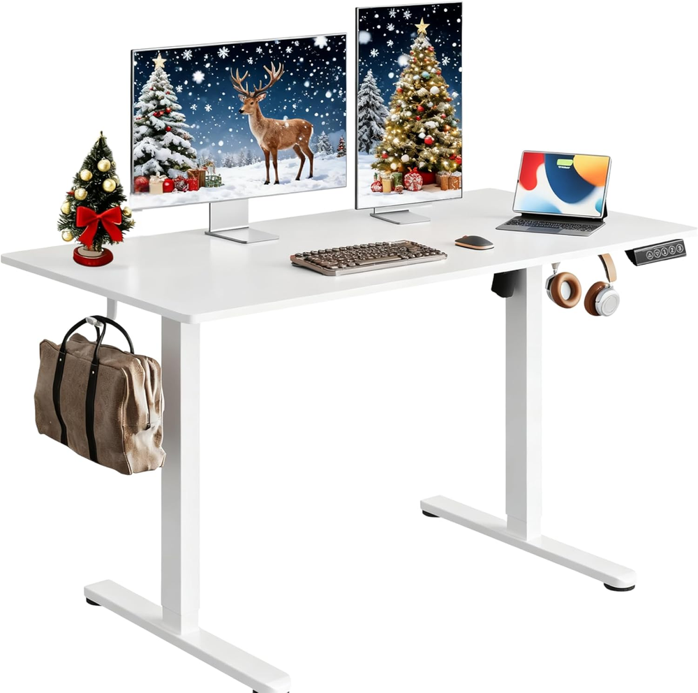 DEVAISE 48 X 24 Inch Standing Desk, Whole-Piece Electric Standing Desk with Adju