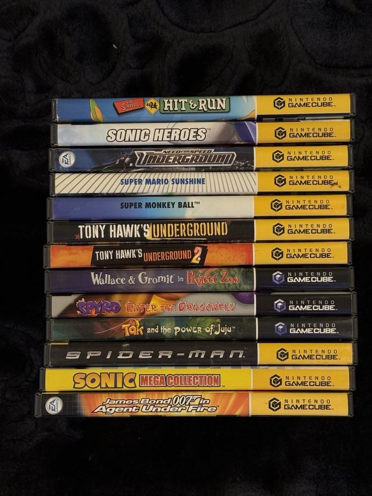 Nintendo GameCube Game Lot CIB Cases Manuals Sonic Mario Sunshine Hit Run READ!