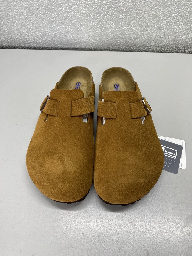 Birkenstock Mens Boston Soft Footbed Suede Leather Clogs Size 10 Mink