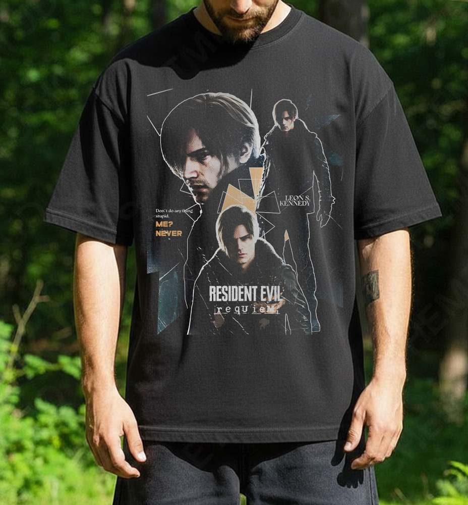 Leon Kennedy Resident Evil Gamer Graphic Tee Unisex Horror Game Shirt