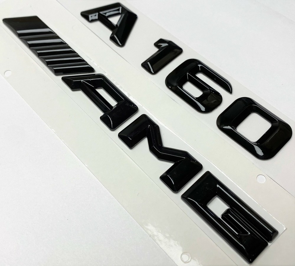 A160 + AMG BLACK FOR MERCEDES REAR TRUNK EMBLEM BADGE NAMEPLATE DECAL NUMBERS