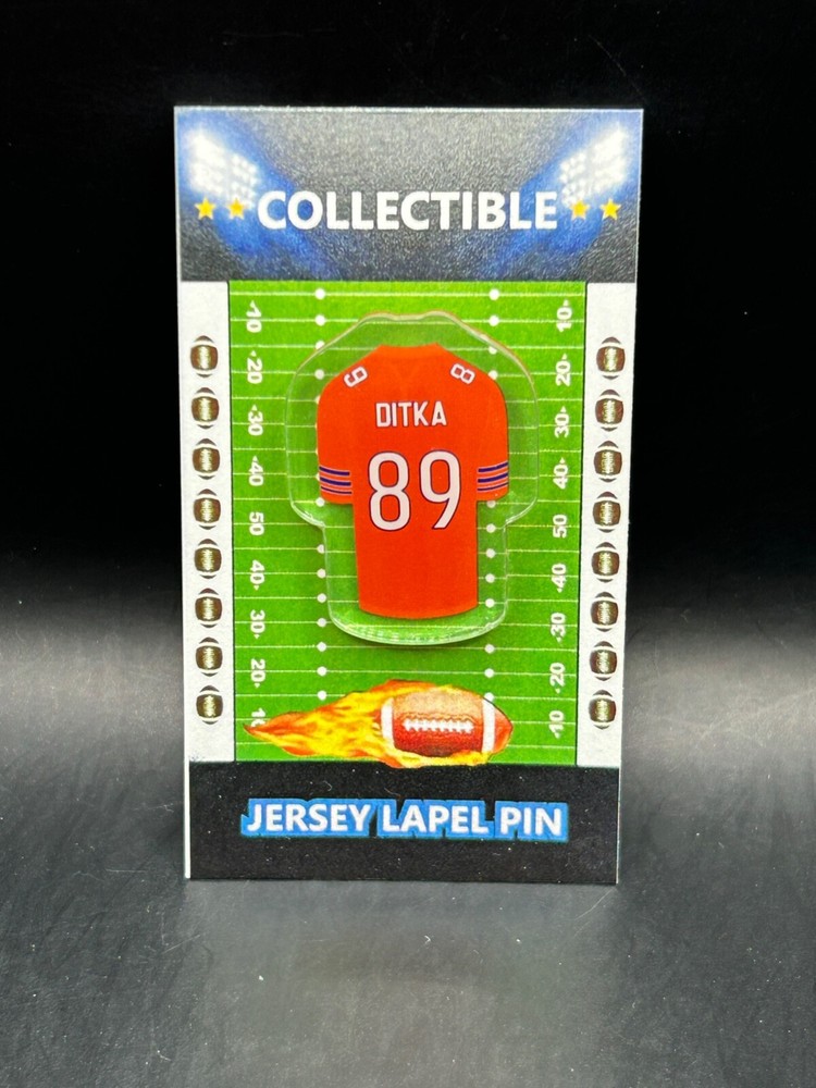 Chicago Bears Mike Ditka jersey lapel pin-Classic RETRO Collectible-Duh BEARS!