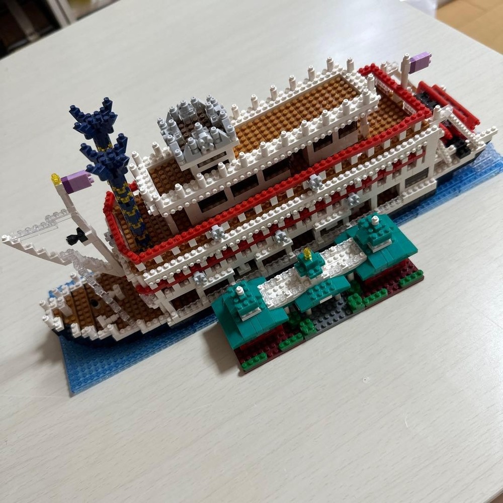 Nanoblock Steamboat Mark Twain Disney Disneyland Kit 3D Model Used