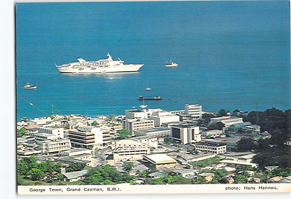 Postcard Aerial View George Town Grand Cayman British Overseas Territory