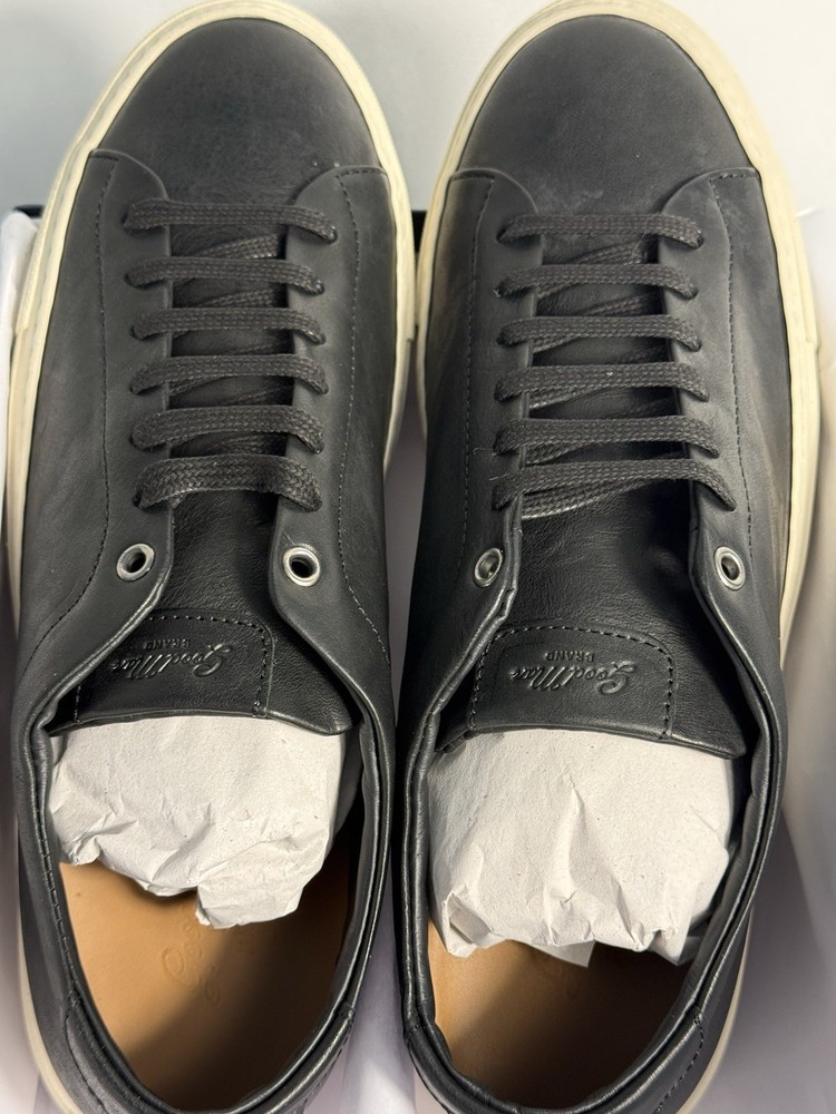 NEW $228 Good Man Brand Edge Low Top Vachetta Leather Sneaker Black Size 9