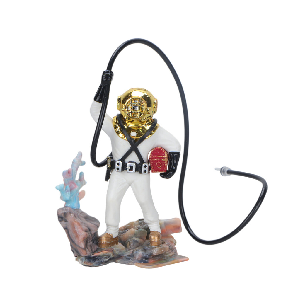 Fish Tank Diver Sculpture Resin Desktop Decoration Diver Fish Tank Decorations
