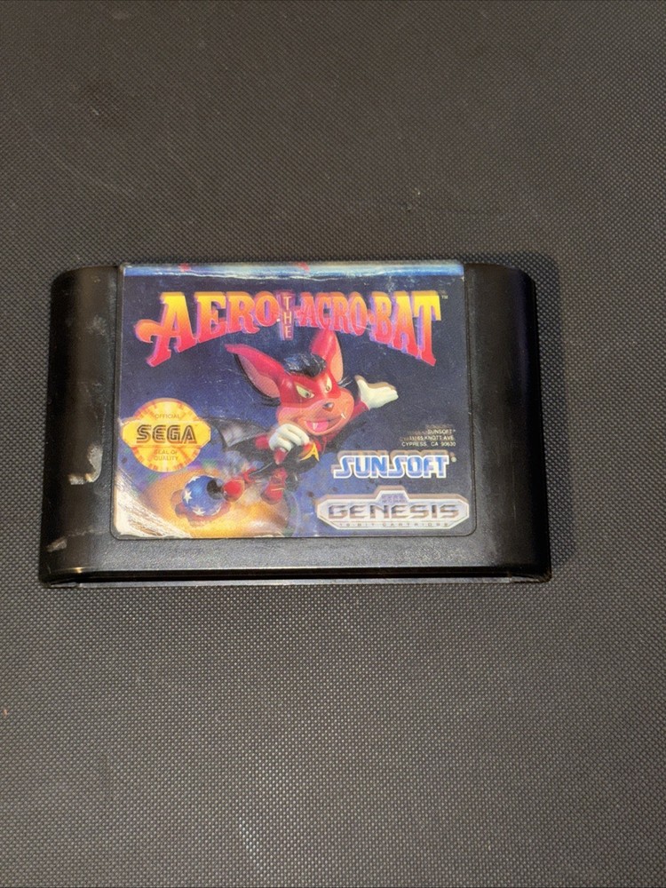 Aero the Acrobat (Sega Genesis, 1993) Cart Only Tested