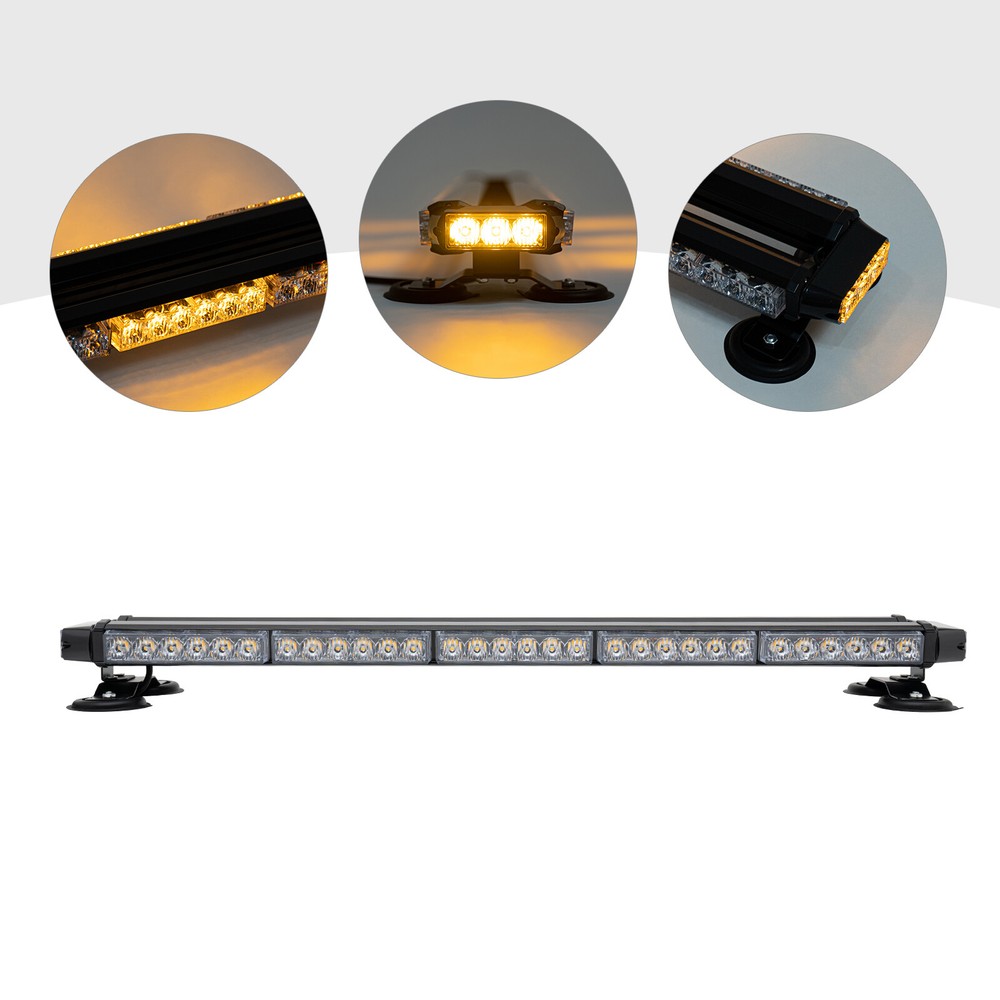 32IN 66 LED Rooftop Strobe Light Bar Emergency Warning Amber Lamp LED Light Bar
