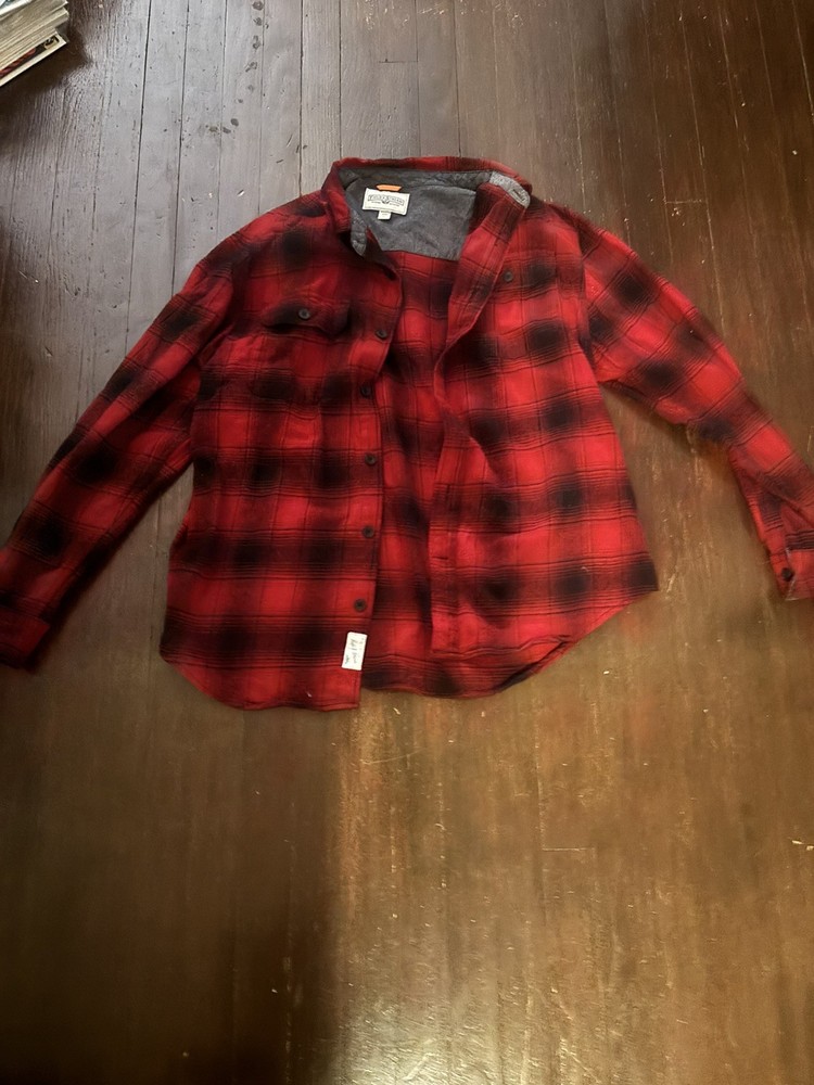 Field & Stream Sherpa Lined Flannel Jacket XL Red Black Buffalo Plaid Workwear