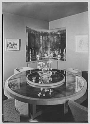 New York City William H. Weintraub Residence Dining Room 1945 Interior