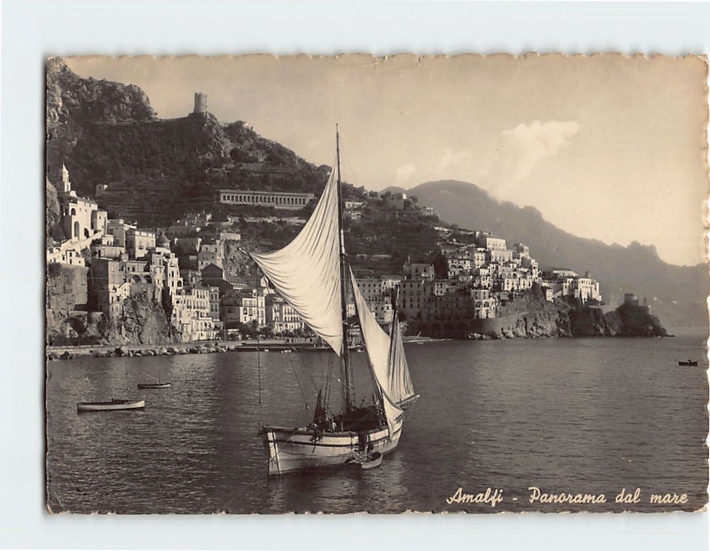 Postcard Panoramic View Amalfi Italy