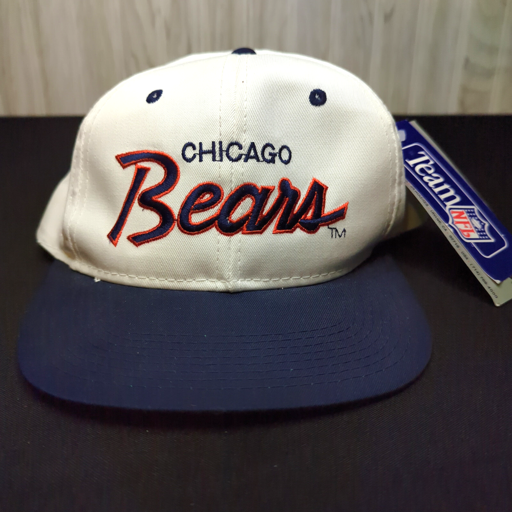 Vintage Sports Specialties The Twill Chicago Bears Script 90s NFL White Hat
