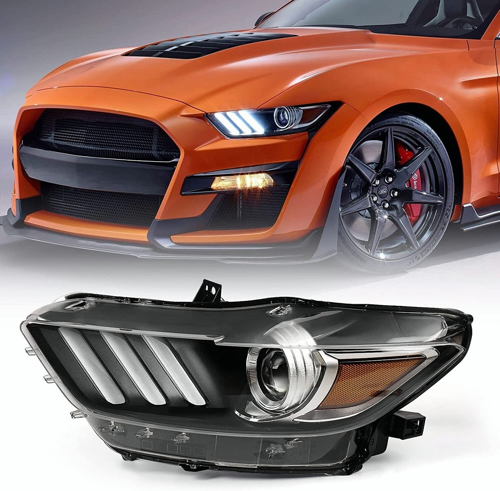 Driver Side For 2015-2017 Ford Mustang Headlight Projector HID Xenon LED DRL LH